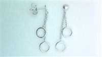 Earrings Woman Orecchini Pendenti in White Gold CERCHI PEND PI O/Z 1.7 B